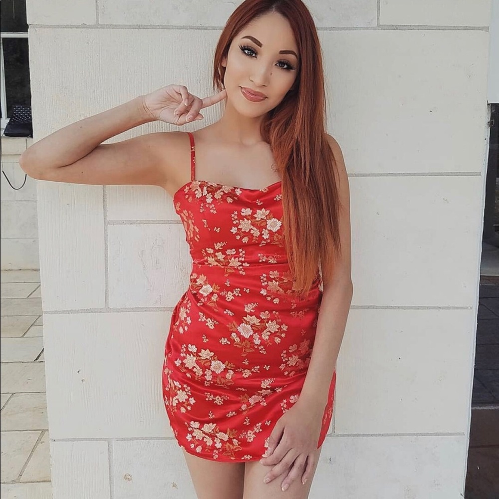 Red Oriental Pattern Dress
